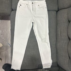 KanCan White Distressed Skinny Jeans